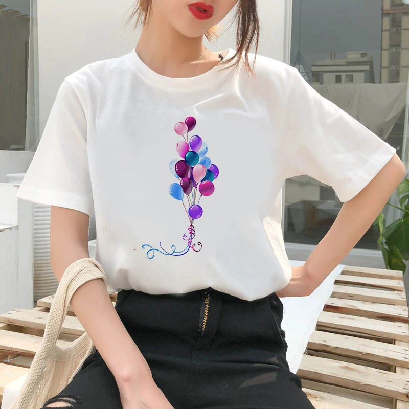 

Women's T-shirt 90s Ulzzang Harajuku Graphic Funny beauty Theme Print T-shirt O Neck Casual Women's Top T-shirt