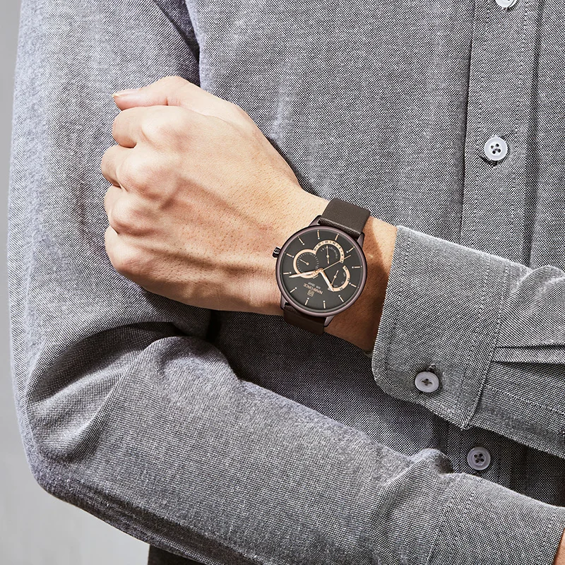 Мужские наручные часы naviforce Топ люксовый бренд водонепроницаемые 24 часа дата Кварцевые часы мужские кожаные спортивные наручные часы Relogio Masculino