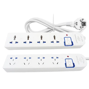 

Power Supply Extension Power Strip Socket 4AC Sockets Outlet with Switch Multiple Socket Power Board EU UK AU Plug