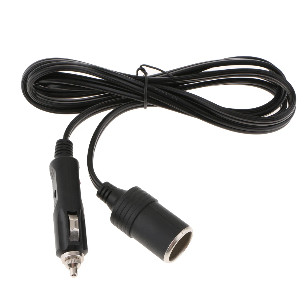 12VDC Car Cigarette Lighter Adapter Extension Cable Cord Lead Socket Plug