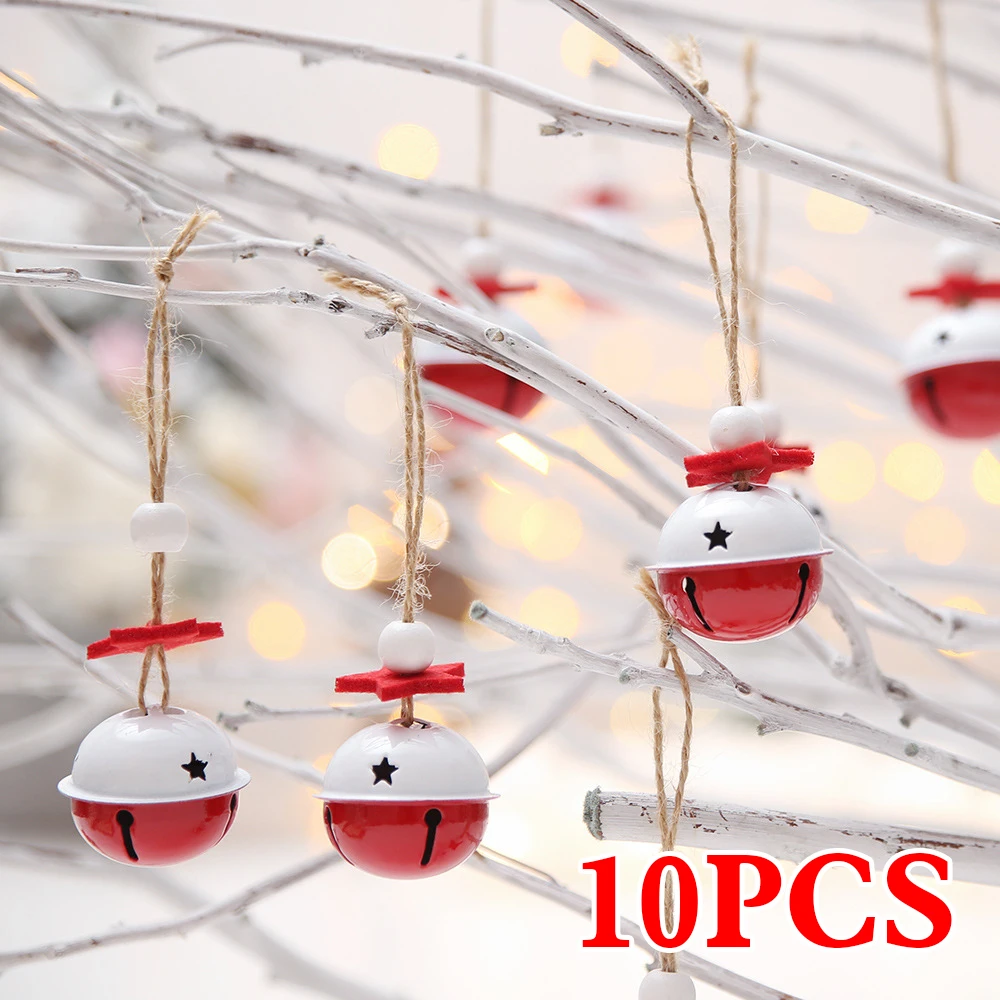 

10Pcs Christmas Small Bells Bells Christmas Decorations Hanging Accessories Christmas Tree Colored Accessories Hanging