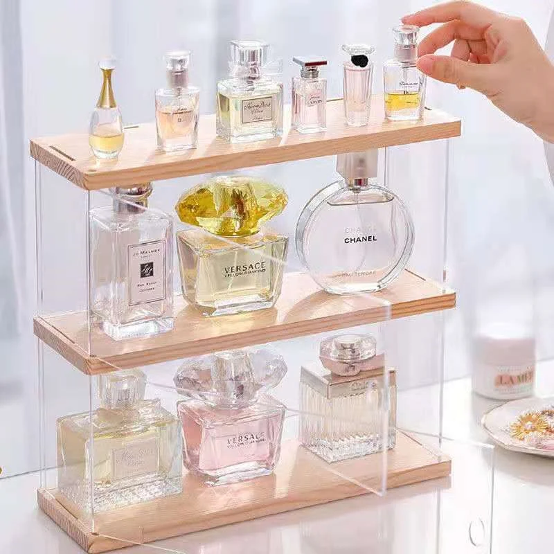 Acrylic Perfume Nail Polish Display Case Stand Jewelry Display Stand Necklace Ring Bracelet Organizer Shelf Box Makeup