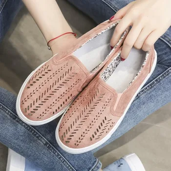 

Spring Women Platform Sneakers Fashion Leather Shoes Female Lace Up Flats Woman Vulcanized Shoes Footwear E15-90
