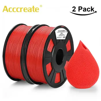 

Acccreate 2 Pcs PLA 3D Printer Filament, 1.75 mm 3D Printer Dimensional Accuracy +/- 0.02 mm, 1 kg Spool, Fit Most FDM Printer