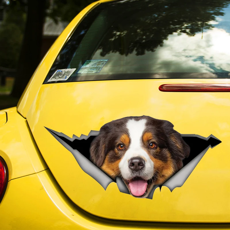 

Brown Australian Shepherd Dog 3D Decal Funny Car Sticker Waterproof Auto Decors on Bumper Rear Window Laptop #S60467