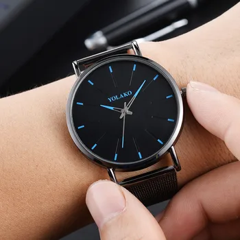 

Stainless Steel Watch Men Quartz Men Watch Simple Wristwatches Mens Watches Black reloj hombre relógio masculino relojes hombre
