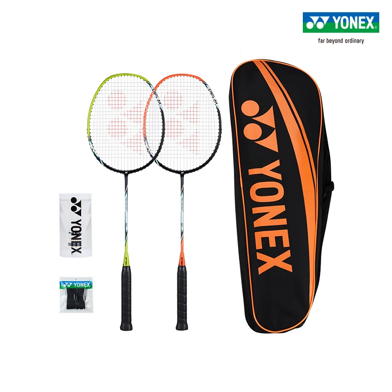 OriginalYonex2pcFinishedBadmintonRacketCarbonLightweight