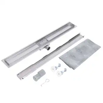 

500-900mm Stainless Steel Tile Floor Drain Bathroom Shower Room Kitchen Floor Drains Anti-odor Accessory