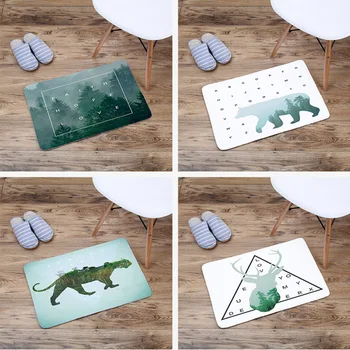 

Enter Door Stepping Pad Shower Room Non-slip Pad Green Plant Toilet Land Pad Bedroom A Living Room Carpet