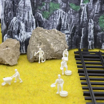 

Model White Character Toy Construction Train Railway Worker 50pcs Miniature Landscape Scene Making Diorama Sand Table Doll