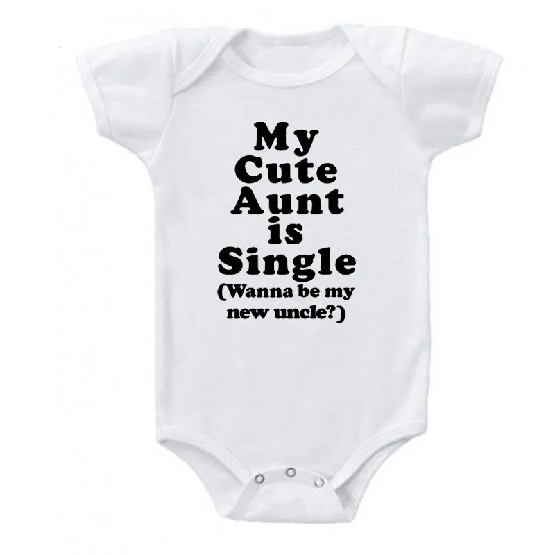 Летнее забавное хлопковое боди для младенцев с надписью My Cute tte Is Single want Be MY New Wuxi