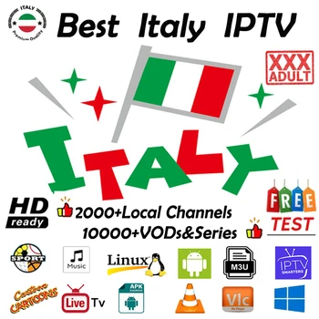 

Italia Android Smart TV box M3u Subscription support Iptv Italy Mediaset Premium 1 Year Service 2000+Channels Ship from Italy