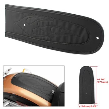 

Black Flame Stitch Leather Motocycle Rear Fender Bib For Harley Dyna 2006-2017