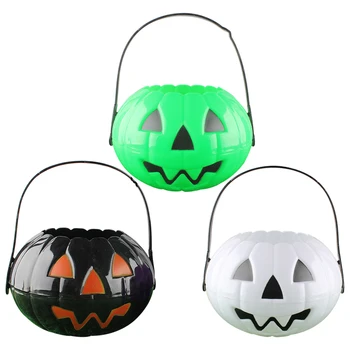 

3Pcs Halloween Decorations Folded And Disassembled Pumpkin Bucket Halloween Candy Bucket Candy Jars With Handle Trick Or Treat