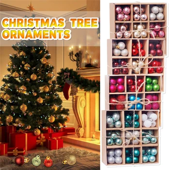 

99PCS Christmas Ball 2020 Ornament Christmas Tree Baubles Party Xmas Tree Decorations Hanging Ornament Home Party Decor