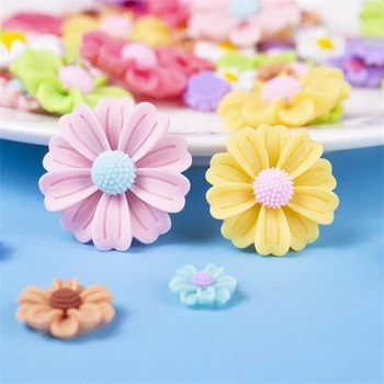 

new resin flower beads for diy stud earrings hair clip Hairpin phone case decro jewelry making accessories material 50pcs/lot