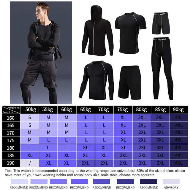 6 Pcs Set Men s Tracksuit Compression Sports Suit Gym Fitness Clothes Running Jogging Sport Wear