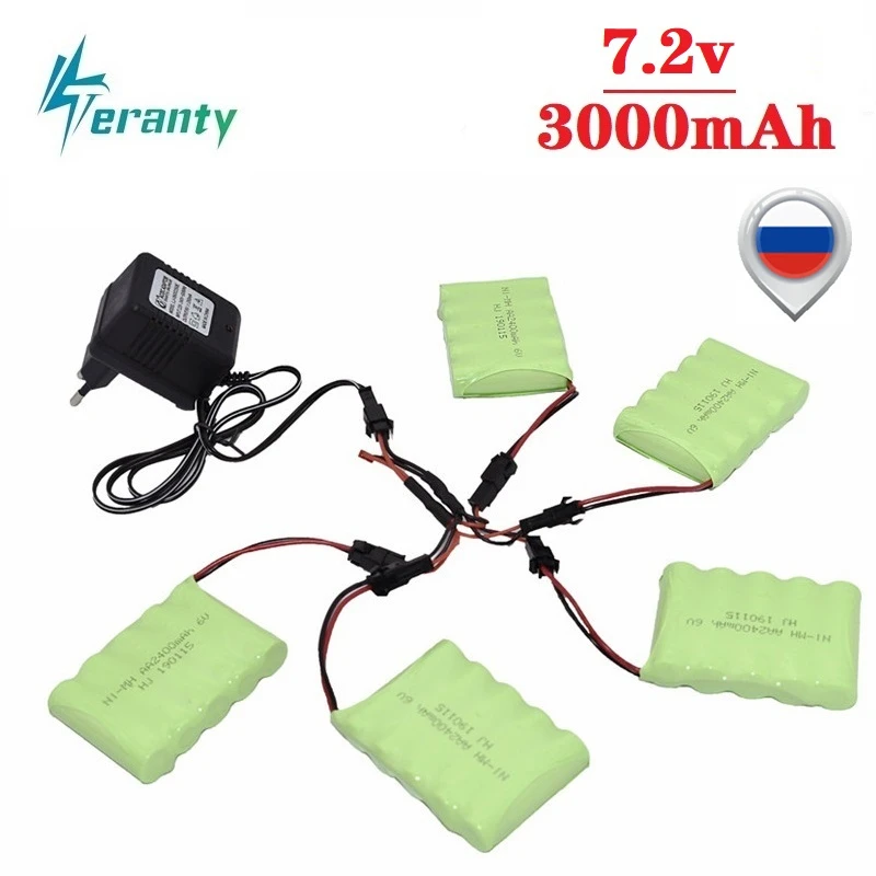 (SM Plug) Ni CD 7 2 в 3000 мАч аккумулятор + USB зарядное устройство для радиоуправляемых