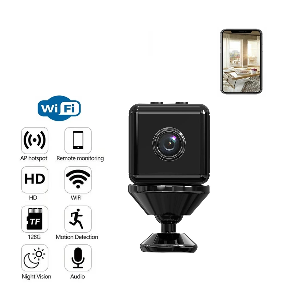 IP Camera Wifi Mini Camera HD1080P Surveillance Cameras Remote Control Support mobile phones tablets computers multiple terminal night vision camcorder