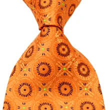 Модные мужские классические клетчатые Цветочные оранжевые черные синие галстуки свадебные галстуки шёлковый жаккардовый тканый Мужские галстуки в горошек