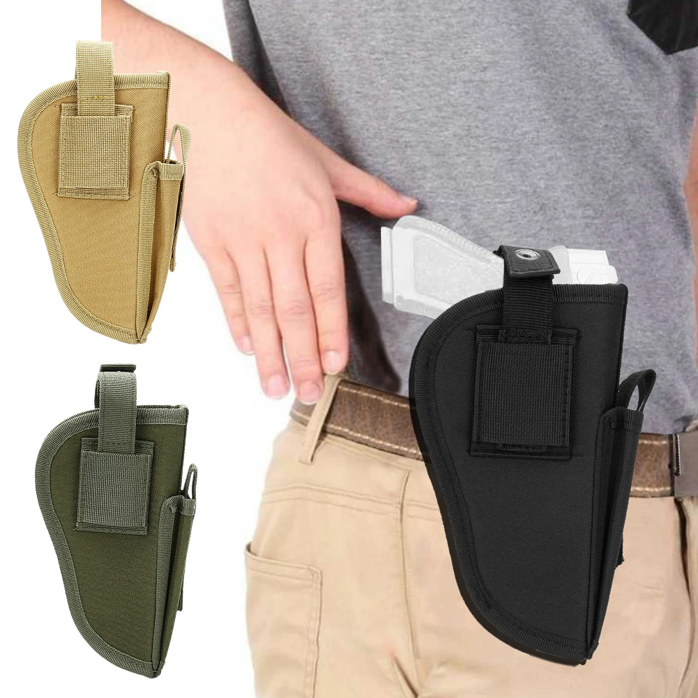 Left Right Hand Gun Holster Bag Case For Golck Beretta Sig Hk Usp Concealed Holster Belt Metal Clip Adjustble Universal Holsters
