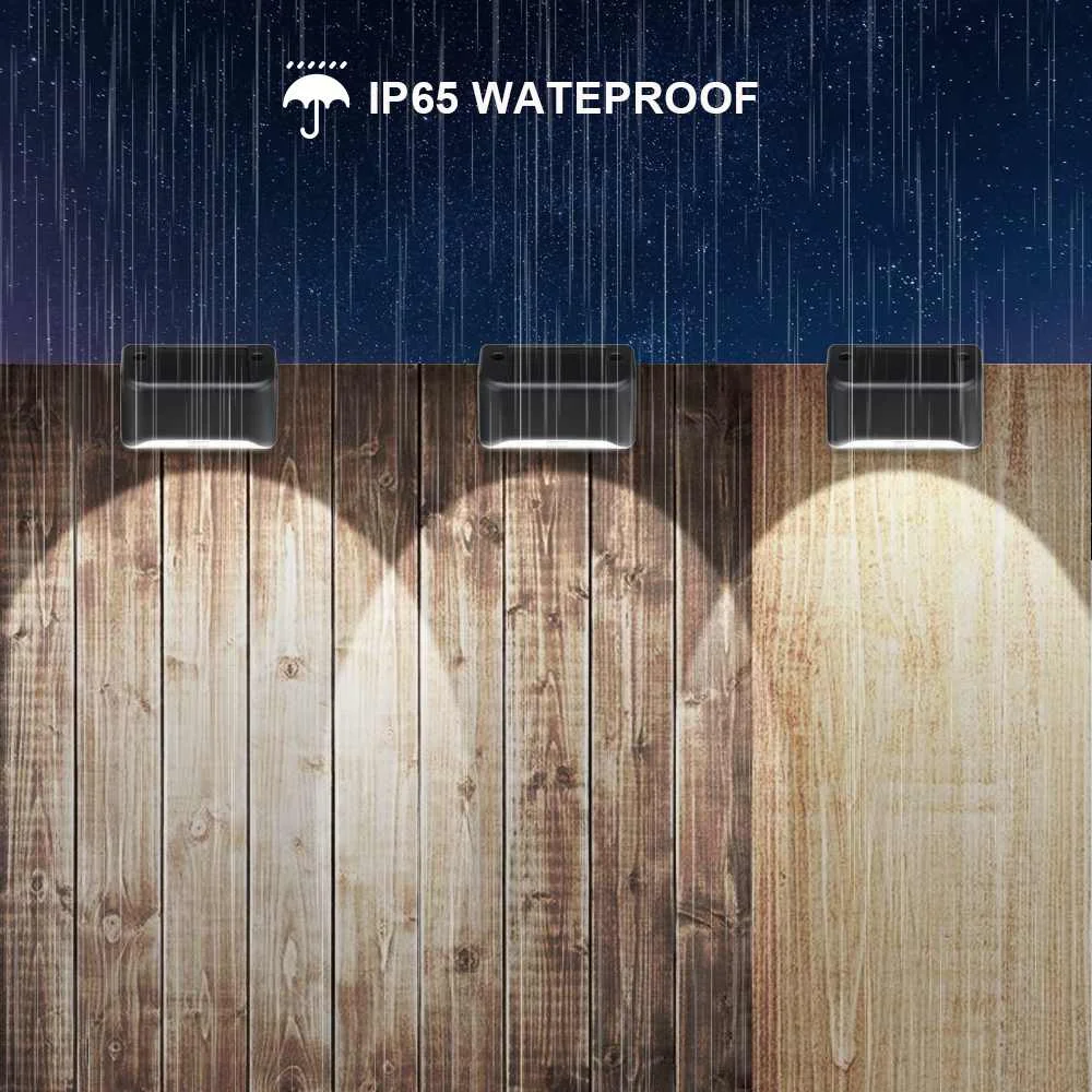 JLAPRIRA LIGHTING 3 светодиодный светильник на солнечных батареях для забора наружная