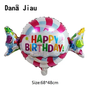 

Dana Jiau BIG/ MINI happy birthday Candy foil balloons party decoration air ball holiday childrens' toy baby shower balloons