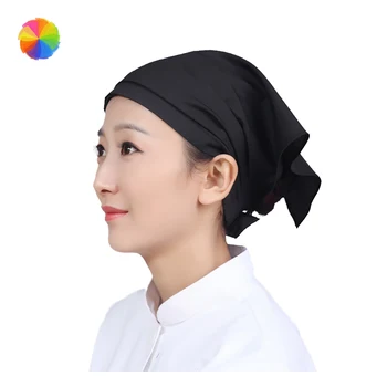 

Chef Hat Waiter Waitress Kitchen Restaurant Canteen Bakery Work Cooking Cap Triangle Towel Cafe Bar Food Service Work Scarf TOB