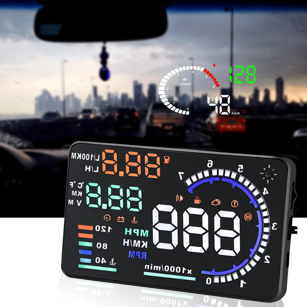 Car 5.5-inch smart driving data projector multi-function smart head-up display