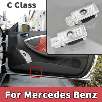 

2X Led Car Door Welcome Light Logo Projector Laser Lamp For Mercedes Benz W203 C Class AMG SLK CLK SLR R171 C199 W209