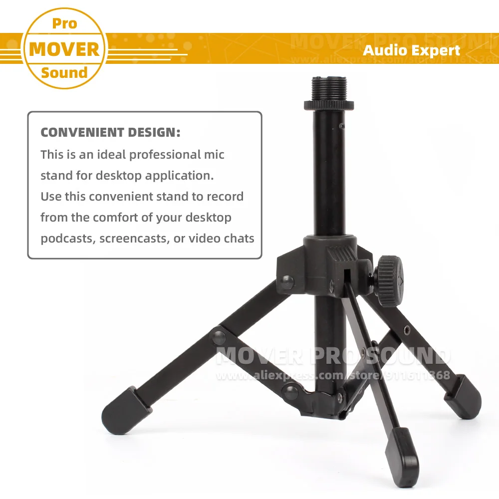 Adjustable Desktop Tripod Stand for Microphones