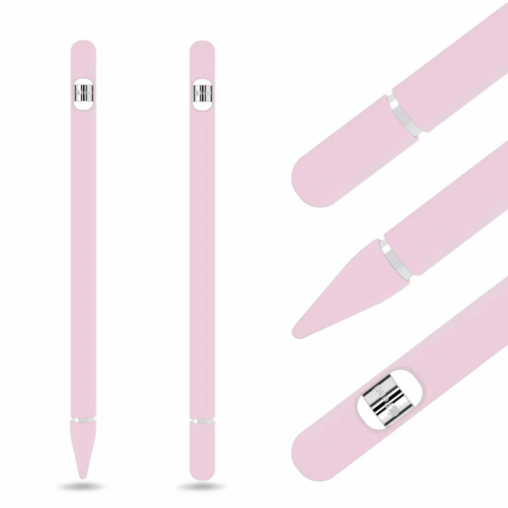 4 шт./компл. подходит для Apple Pencil 1st крышка мягкая силиконовая крышка наконечник протектор защита ультратонкий Противоскользящий - Цвет: Розовый