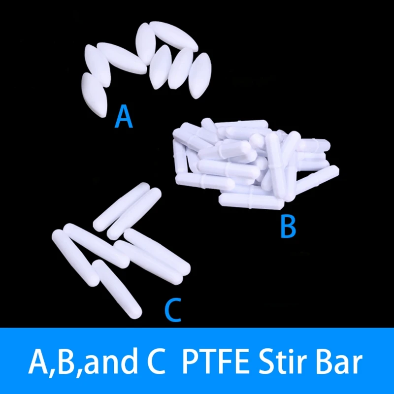 20pcs/lot Lab PTFE Polytef Magnetic Agitator Type A B C Bead Magnetons Laboratory Stirrer | Канцтовары для офиса и дома