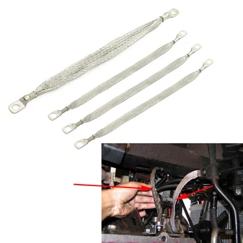 

3-11" and 1-14" Heavy Duty Engine Ground Strap Cables Set Tinned Copper Universal For Truck Car Automobiles