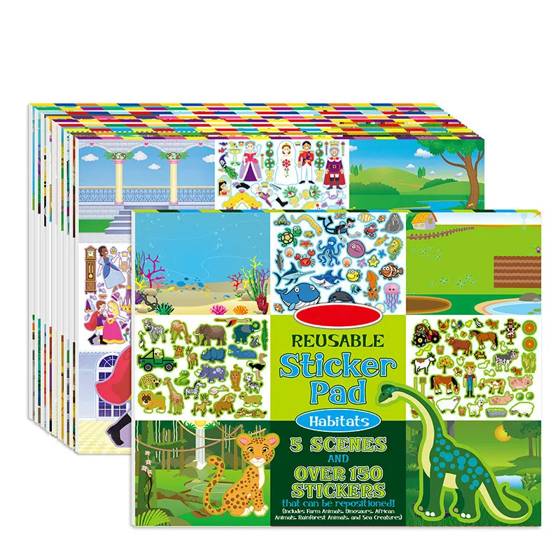 

Kid Scene Electrostatic Sticker Children's Electrostatic Sticker Book Repeatable Sticker toy gift