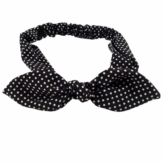 Plain Polyester Bunny Ears Headband For Women Female Elastic Bow Hairband Women's Headwear Hair Accessories повязка на голову 11