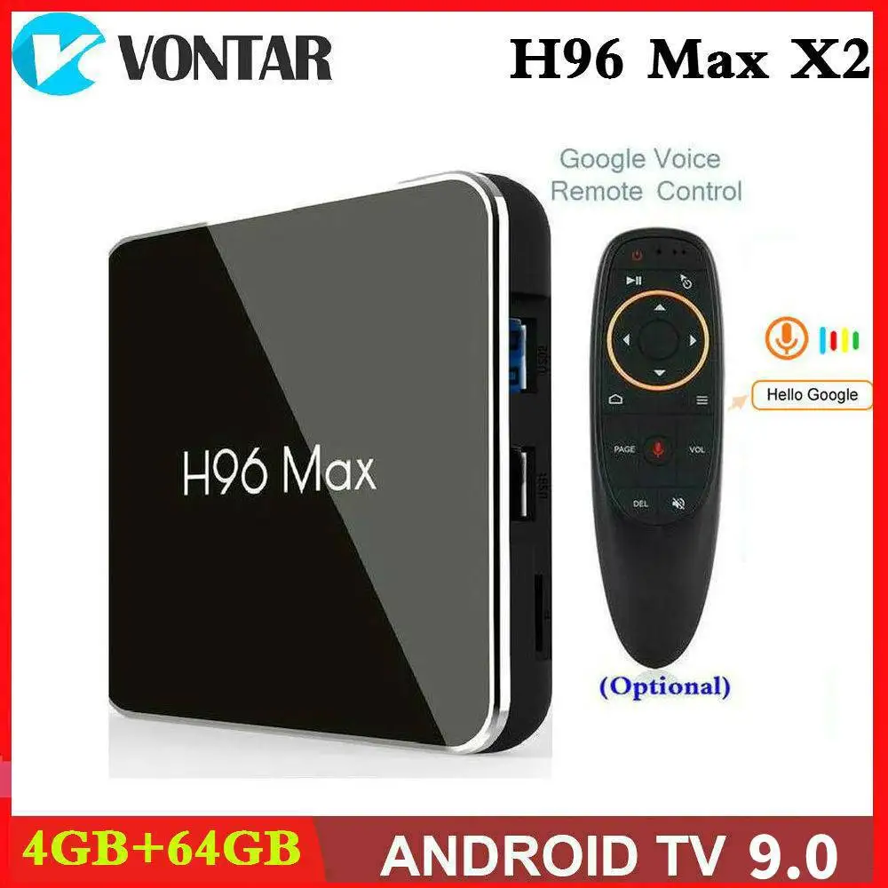  Amlogic S905X2 Smart TV BOX Android 9.0 H96 MAX X2 4K Media Player Google Play 2.4G&5G Wifi 4GB RAM - 32956580817