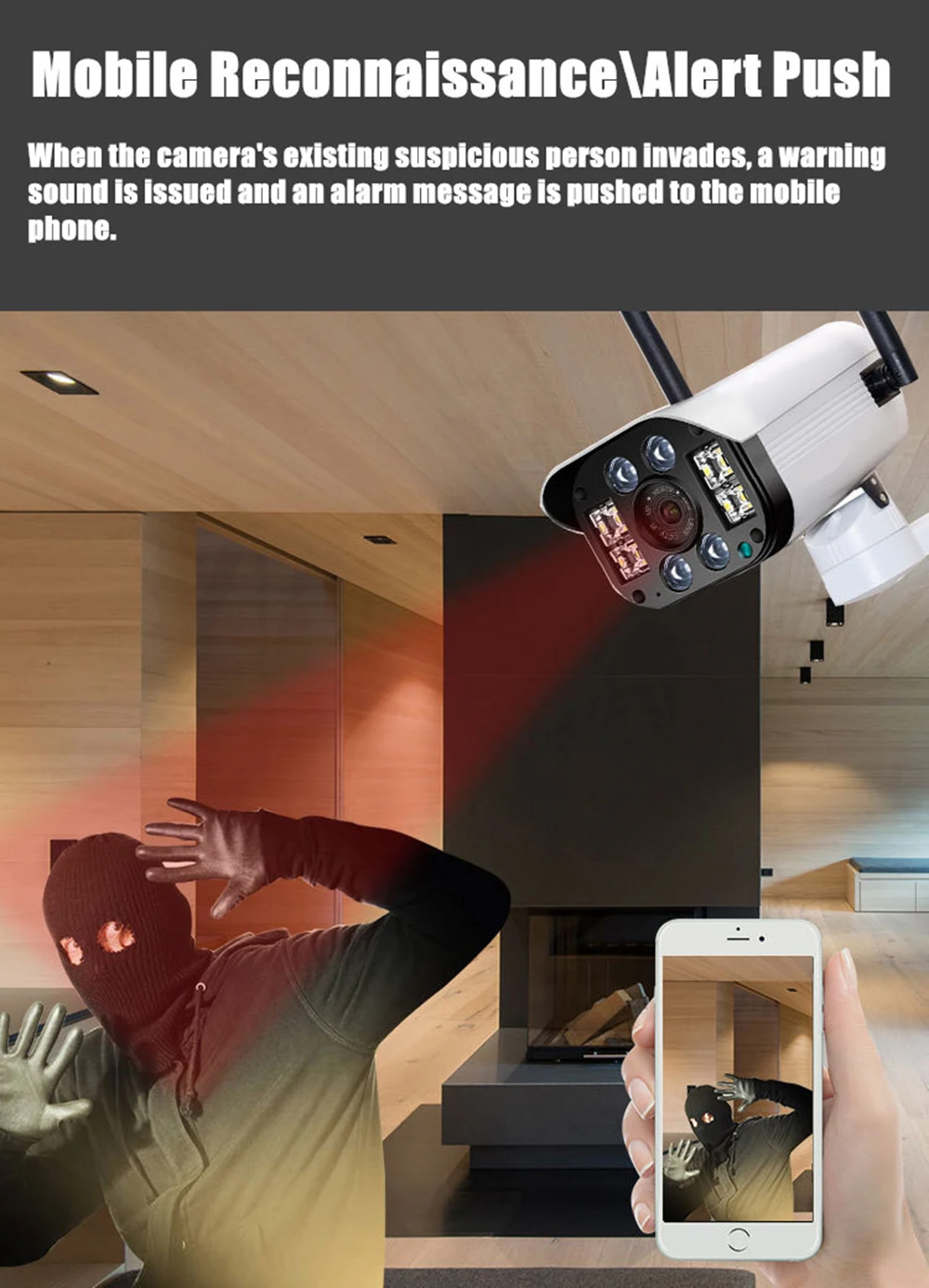 Full Color Night Vision Outdoor Weatherproof Home Surveillance Security IP Camera WiFi Camera Pan Tilt 1080P HD Bullet Camera