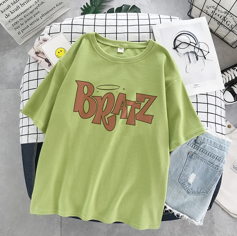 Bratz T-shirt Men's Women's Fashion Cotton T-shirt Letter Print