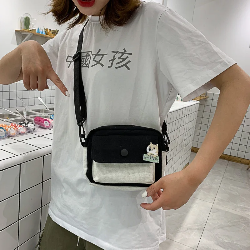 

2019 New Style Canvas Bag Women's Korean-style Versatile INS Shoulder Bag Fashion Students Shoulder Bag Women's