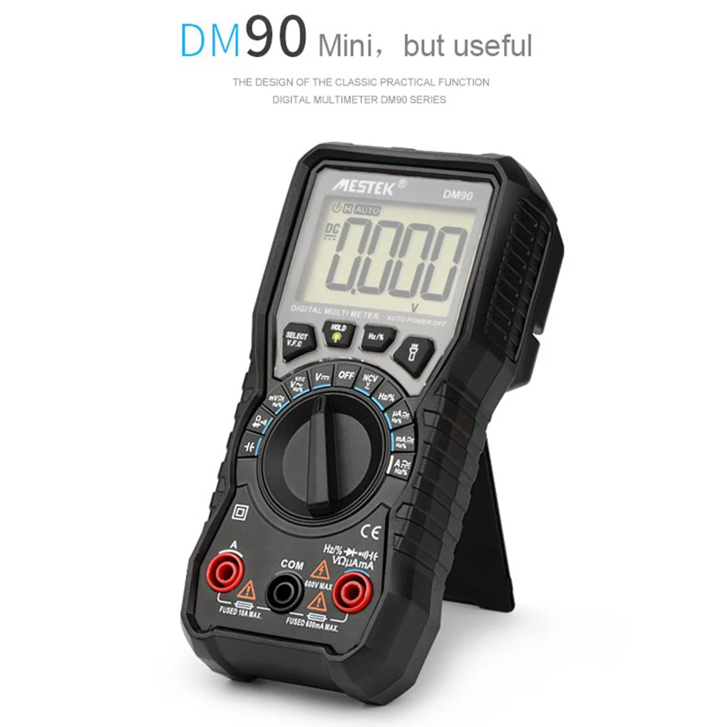 Цифровой мини-мультиметр DM90 высокоточный Многофункциональный тестер с