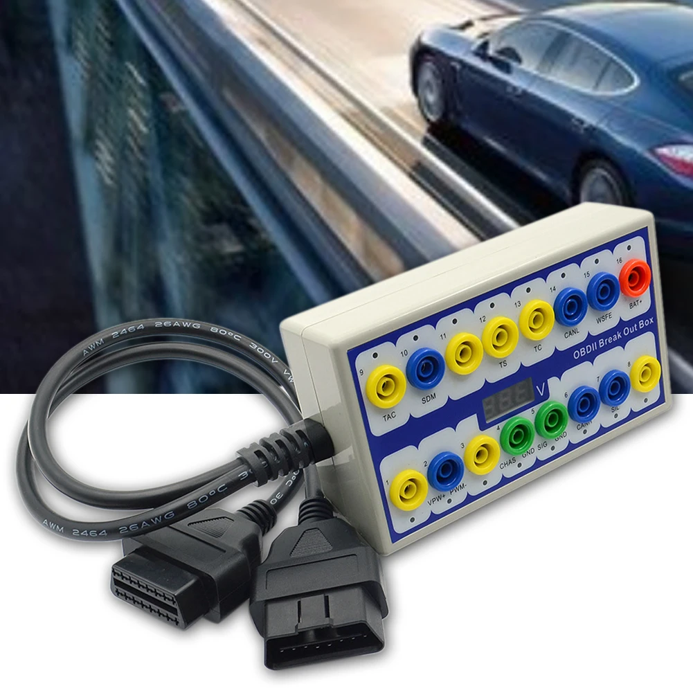 OBD 2 Разъем аксессуары тестер кабельной линии Авто диагностические инструменты ручной автомобиль Breakout Box ремонт детектор экономия времени