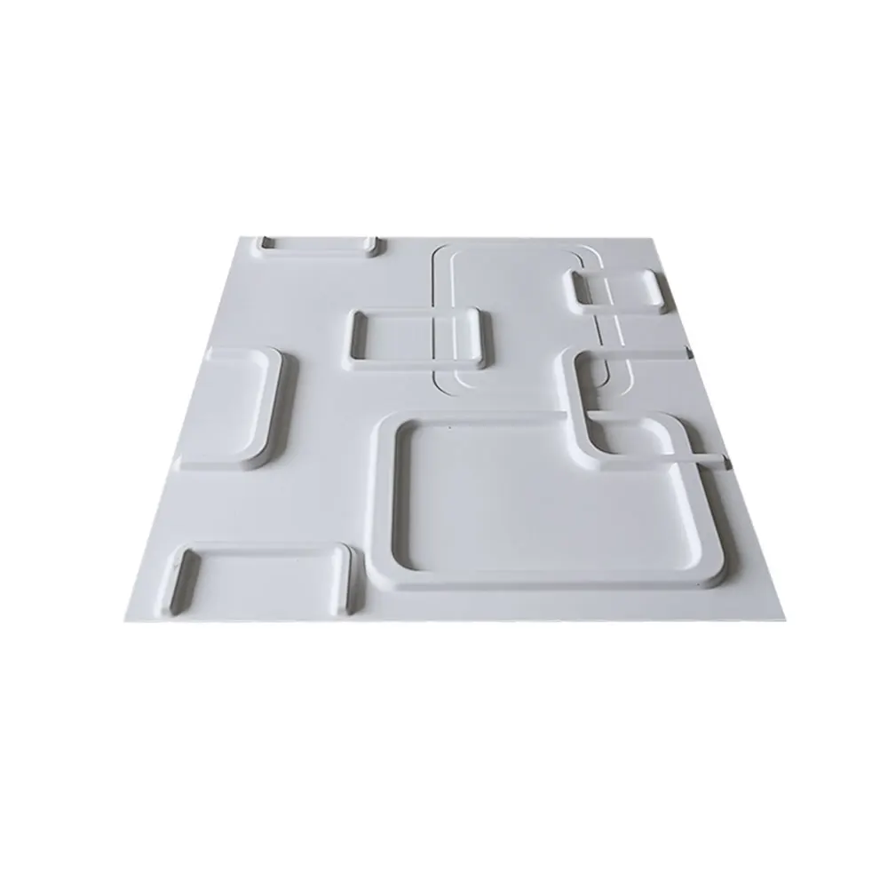 Белый несколько прямоугольник дизайн пакет из 48 плиток ПВХ декоративные 3D стеновые панели покрытия 129 Sq Ft на Sonsill