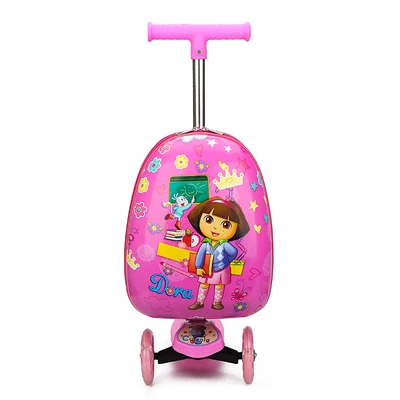 scooter suitcase Дорожный костюм, чехол на колесиках, Детский костюм для скутера, чехол для скейтборда, чехол на колесиках, сумка для ленивого багажа для детей, мультяшный багаж на колесиках - Цвет: scooter suitcase