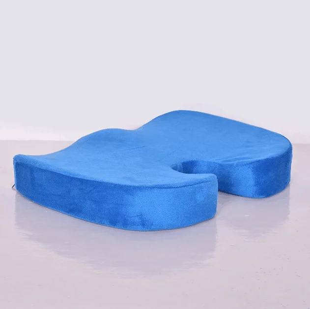 cushion blue Домашний офис, кресло для здоровья, cushio 2 в 1, бамбуковое волокно, пена с памятью, подушка для сиденья, Подушка для спины, медленный отскок, поддержка талии, рукав - Цвет: cushion blue