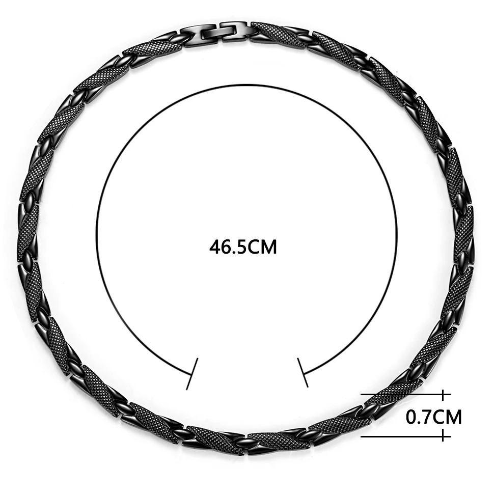 Цепочка с магнитным звеном от RainSo, ожерелье из нержавеющей стали, для здоровья от артрита, пихты, Био энергия, исцеление, мощное ожерелье для женщин, для влюбленных