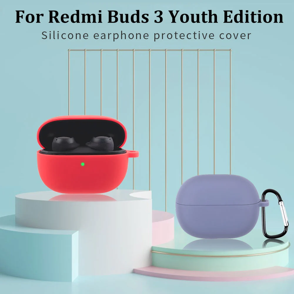 Anti-caída Blue Ultradelgado Silicona Case Cover Redmi Buds 3 Funda GIOPUEY Funda para Redmi Buds 3 