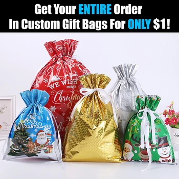 

Get Your ENTIRE Order In Custom Gift Bags For Only $1!