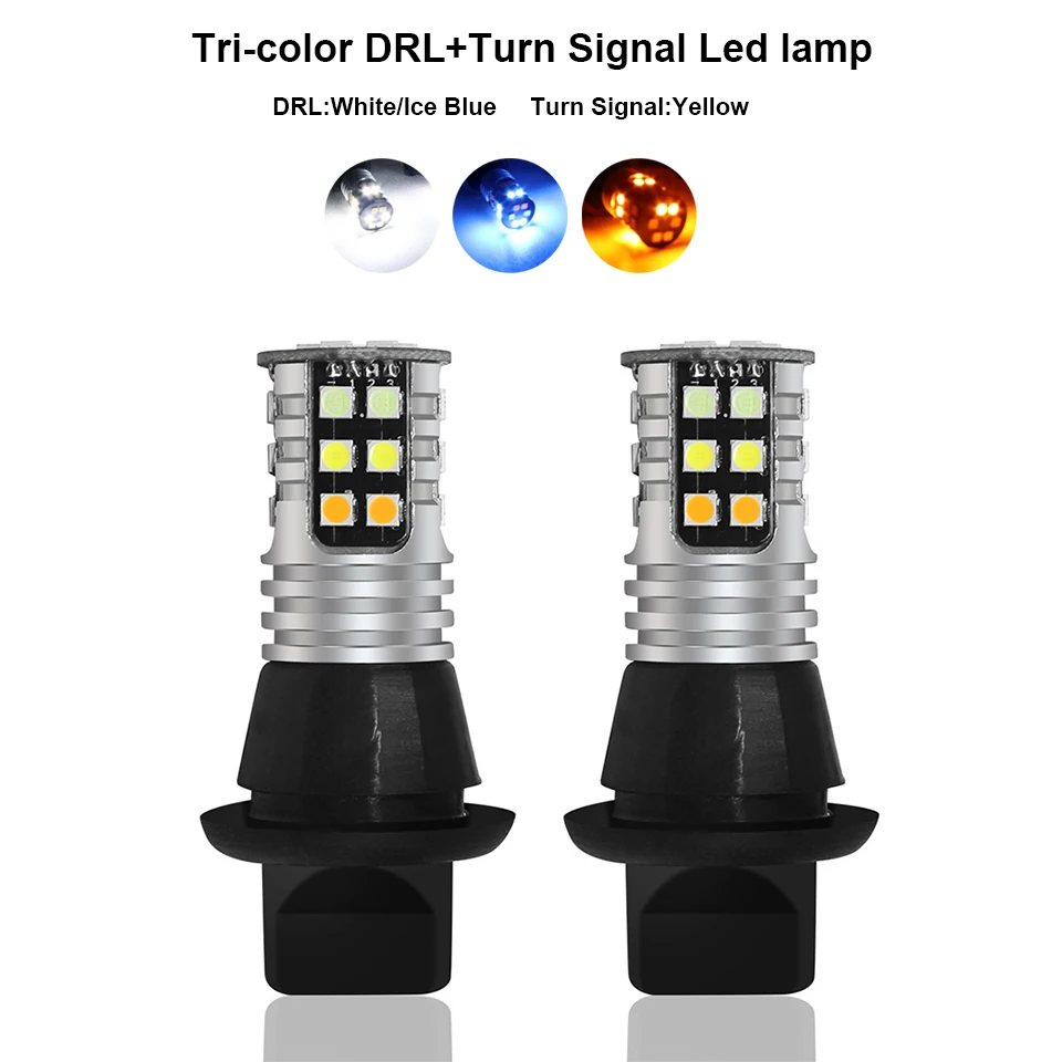 2x двойной режим DRL S25 BAu15S Py21W 1156 светодиодный светильник для Volvo S60 V70 XC90 Subaru Forester peugeot 307 206 308 407 автомобильный сигнал поворота