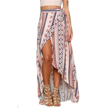 

Women One Size Floral Print Vintage Bikini Swimsuit Cover Up Skirt